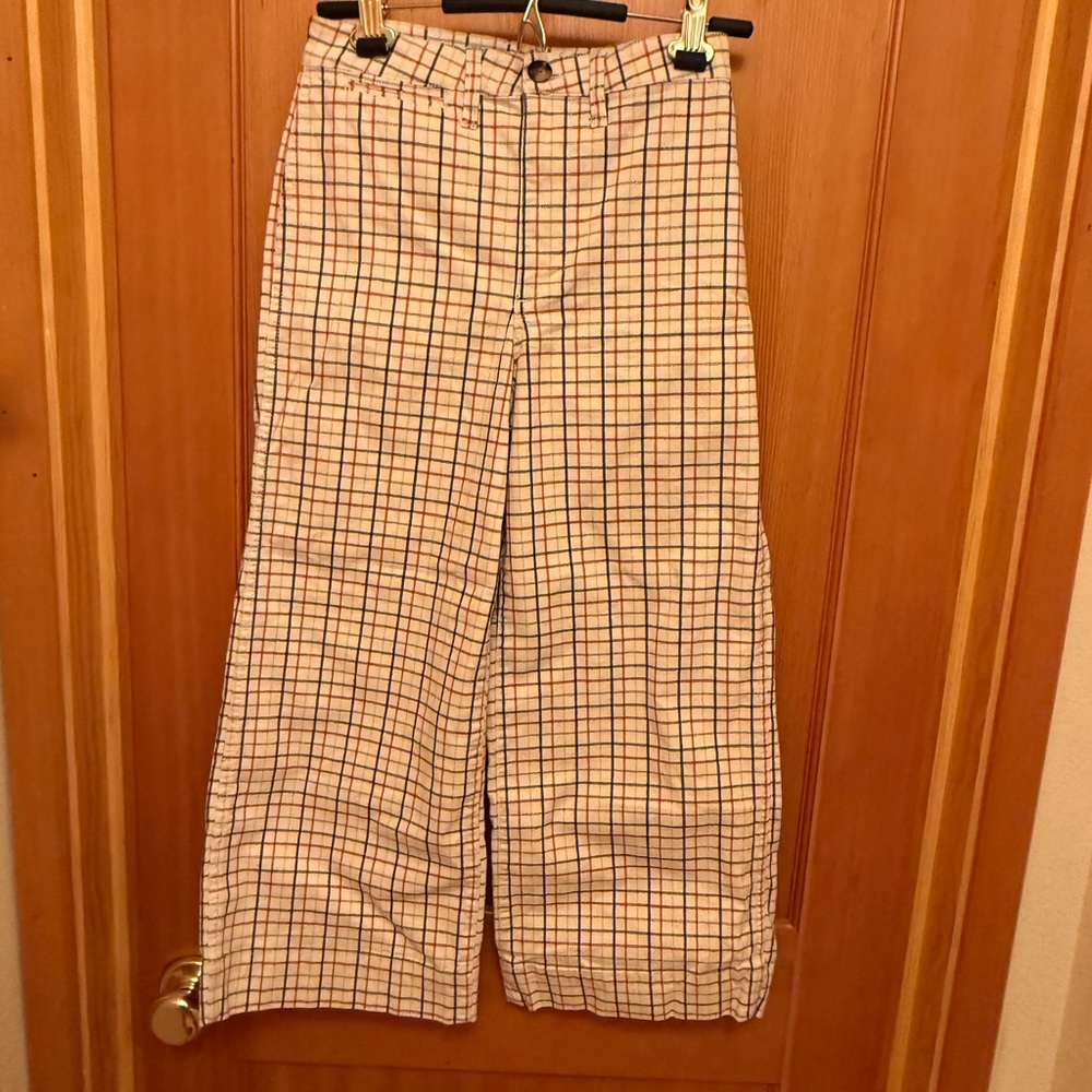 Madewell Emmett Wide-Leg Crop Pants in Rainbow Windowpan - Picture 6 of 8